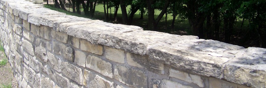 curved stone wall